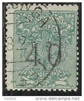 ITALY KINGDOM ITALIA REGNO 1924 SEGNATASSE TAXES TASSE POSTAGE DUE PER VAGLIA CENT. 40 USATO USED OBLITERE´ - Taxe Pour Mandats