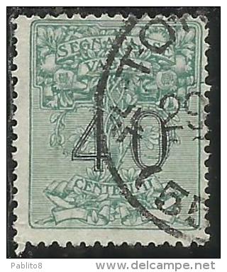 ITALY KINGDOM ITALIA REGNO 1924 SEGNATASSE TAXES TASSE POSTAGE DUE PER VAGLIA CENT. 40 USATO USED OBLITERE´ - Strafport Voor Mandaten