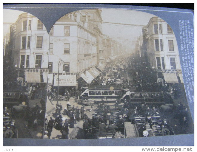 Photo Stéréo - Rue De Londres -- London Road  - 1902 By Singley M1 - Photos Stéréoscopiques