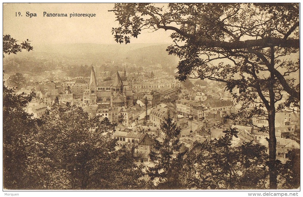 14550. Postal SPA (Belgien) 1928. Panorama Spa - Cartas & Documentos