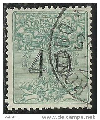 ITALY KINGDOM ITALIA REGNO 1924 SEGNATASSE TAXES TASSE POSTAGE DUE PER VAGLIA CENT. 40 USATO USED OBLITERE´ - Taxe Pour Mandats