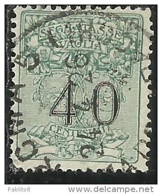 ITALY KINGDOM ITALIA REGNO 1924 SEGNATASSE TAXES TASSE POSTAGE DUE PER VAGLIA CENT. 40 USATO USED OBLITERE´ - Taxe Pour Mandats