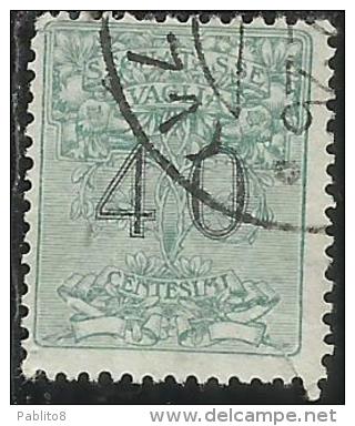 ITALY KINGDOM ITALIA REGNO 1924 SEGNATASSE TAXES TASSE POSTAGE DUE PER VAGLIA CENT. 40 USATO USED OBLITERE´ - Strafport Voor Mandaten