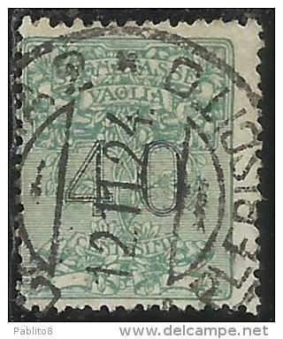 ITALY KINGDOM ITALIA REGNO 1924 SEGNATASSE TAXES TASSE POSTAGE DUE PER VAGLIA CENT. 40 USATO USED OBLITERE´ - Taxe Pour Mandats