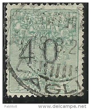 ITALY KINGDOM ITALIA REGNO 1924 SEGNATASSE TAXES TASSE POSTAGE DUE PER VAGLIA CENT. 40 USATO USED OBLITERE´ - Strafport Voor Mandaten