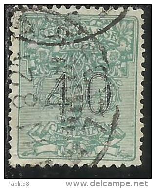 ITALY KINGDOM ITALIA REGNO 1924 SEGNATASSE TAXES TASSE POSTAGE DUE PER VAGLIA CENT. 40 USATO USED OBLITERE´ - Strafport Voor Mandaten