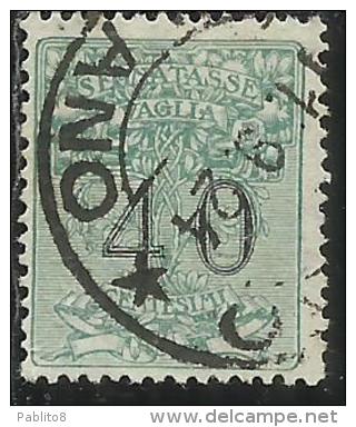 ITALY KINGDOM ITALIA REGNO 1924 SEGNATASSE TAXES TASSE POSTAGE DUE PER VAGLIA CENT. 40 USATO USED OBLITERE´ - Strafport Voor Mandaten