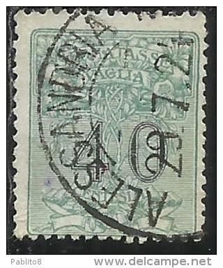 ITALY KINGDOM ITALIA REGNO 1924 SEGNATASSE TAXES TASSE POSTAGE DUE PER VAGLIA CENT. 40 USATO USED OBLITERE´ - Strafport Voor Mandaten