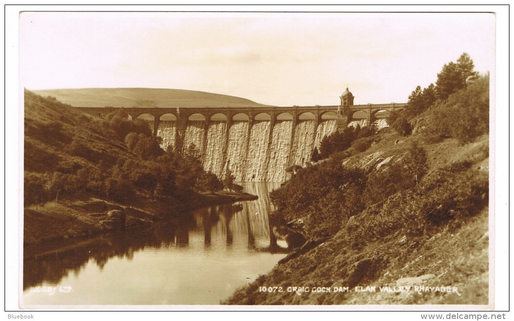 RB 1057 - Judges Real Photo Postcard - Craig Goch Dam Elan Valley Rhayader Radnor Wales - Radnorshire