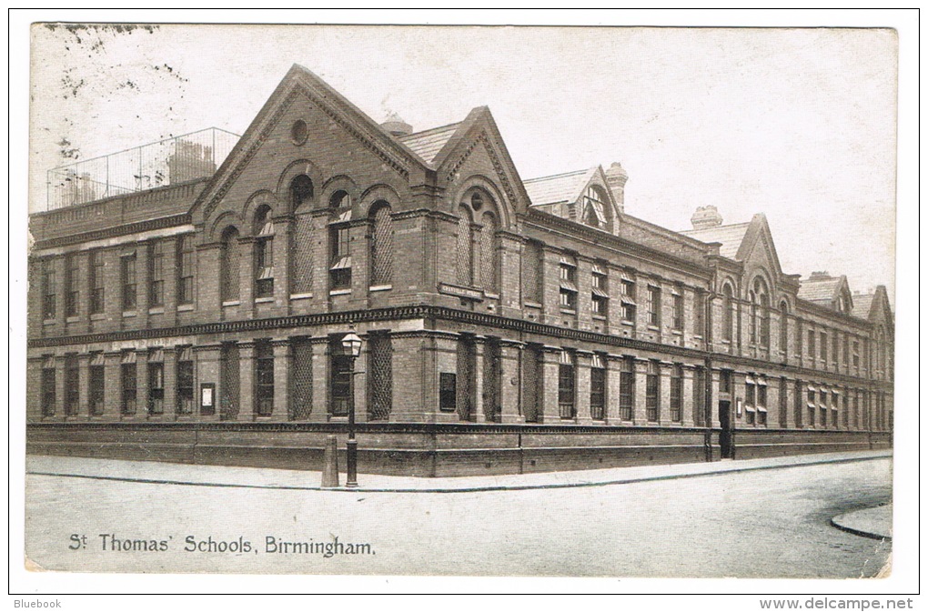 RB 1057 - 1907 Postcard - St Thomas' Schools - Birmingham Warwickshire - Birmingham