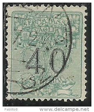 ITALY KINGDOM ITALIA REGNO 1924 SEGNATASSE TAXES TASSE POSTAGE DUE PER VAGLIA CENT. 40 USATO USED OBLITERE´ - Taxe Pour Mandats