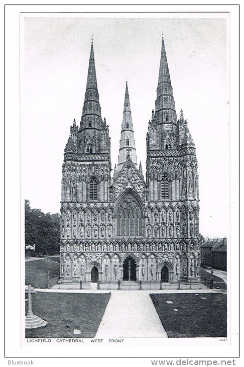 RB 1057 - 8 Early Photochrom Postcards - Lichfield Cathedral - Staffordshire