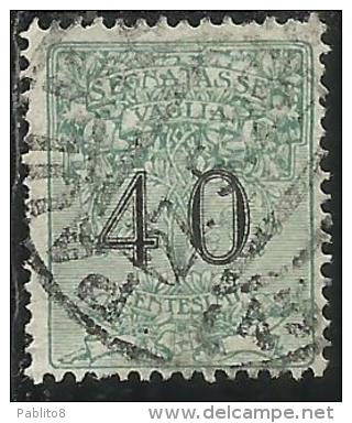 ITALY KINGDOM ITALIA REGNO 1924 SEGNATASSE TAXES TASSE POSTAGE DUE PER VAGLIA CENT. 40 USATO USED OBLITERE´ - Taxe Pour Mandats