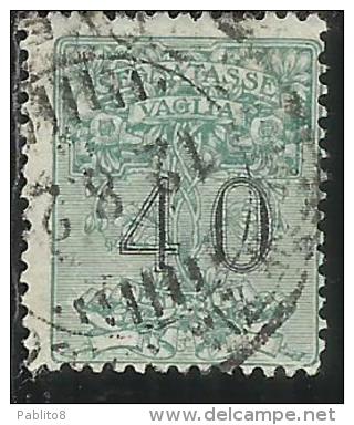 ITALY KINGDOM ITALIA REGNO 1924 SEGNATASSE TAXES TASSE POSTAGE DUE PER VAGLIA CENT. 40 USATO USED OBLITERE´ - Taxe Pour Mandats