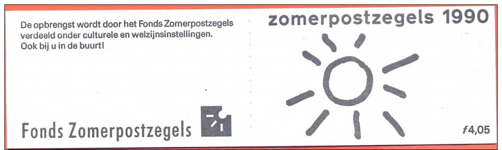 Nederland Postzegelboekje NL PB40 Zomer 1990 Postfris/MNH** WEATHER STATION - Carnets Et Roulettes
