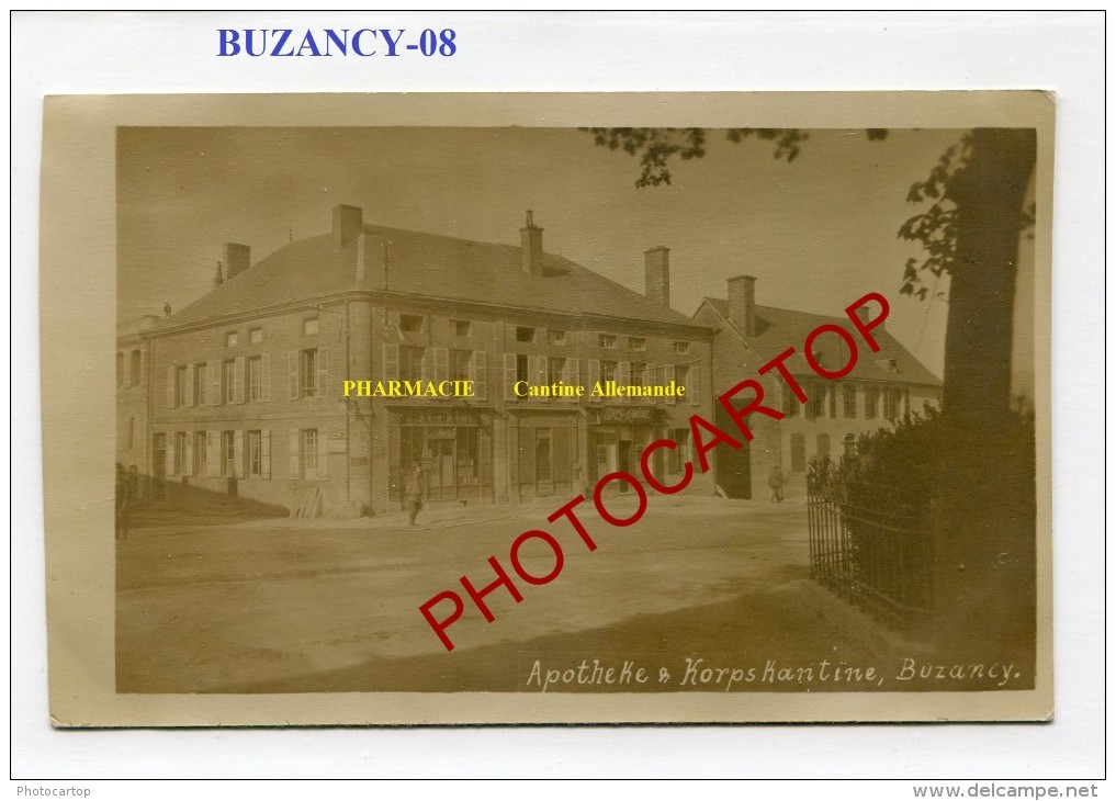 BUZANCY-CARTE PHOTO Allemande-Guerre14-18-1 WK-Militaria-France-08- - Autres & Non Classés