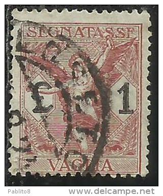 ITALY KINGDOM ITALIA REGNO 1924 SEGNATASSE TAXES TASSE POSTAGE DUE PER VAGLIA LIRE 1 USATO USED OBLITERE´ - Taxe Pour Mandats