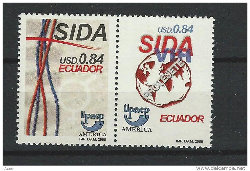 EC - 2001 - 2546-2547 - SIDA -AIDS PAAR -PAIR  - MNH -POSTFRISCH -** - Equateur