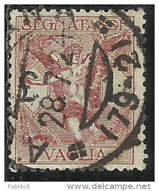 ITALY KINGDOM ITALIA REGNO 1924 SEGNATASSE TAXES TASSE POSTAGE DUE PER VAGLIA LIRE 1 USATO USED OBLITERE´ - Taxe Pour Mandats