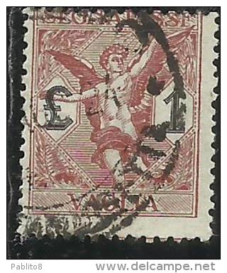 ITALY KINGDOM ITALIA REGNO 1924 SEGNATASSE TAXES TASSE POSTAGE DUE PER VAGLIA LIRE 1 USATO USED OBLITERE´ - Taxe Pour Mandats