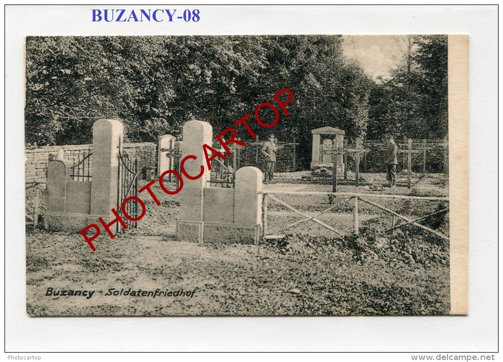 BUZANCY-Cimetiere Militaire-CARTE IMPRIMEE Allemande-Guerre14-18-1 WK-Militaria-France-08-Feldpost- - Autres & Non Classés