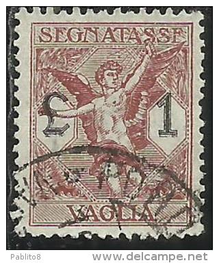 ITALY KINGDOM ITALIA REGNO 1924 SEGNATASSE TAXES TASSE POSTAGE DUE PER VAGLIA LIRE 1 USATO USED OBLITERE´ - Taxe Pour Mandats