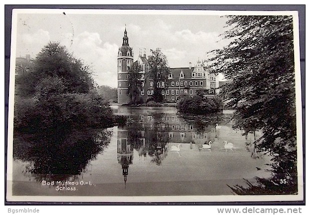 Alte Karte "Bad Muskau - SCHLOSS"  1934 - Bad Muskau