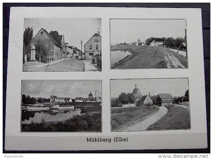 Alte Karte "MÜHLBERG - Elbe"  1944 - Muehlberg