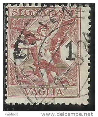 ITALY KINGDOM ITALIA REGNO 1924 SEGNATASSE TAXES TASSE POSTAGE DUE PER VAGLIA LIRE 1 USATO USED OBLITERE´ - Taxe Pour Mandats