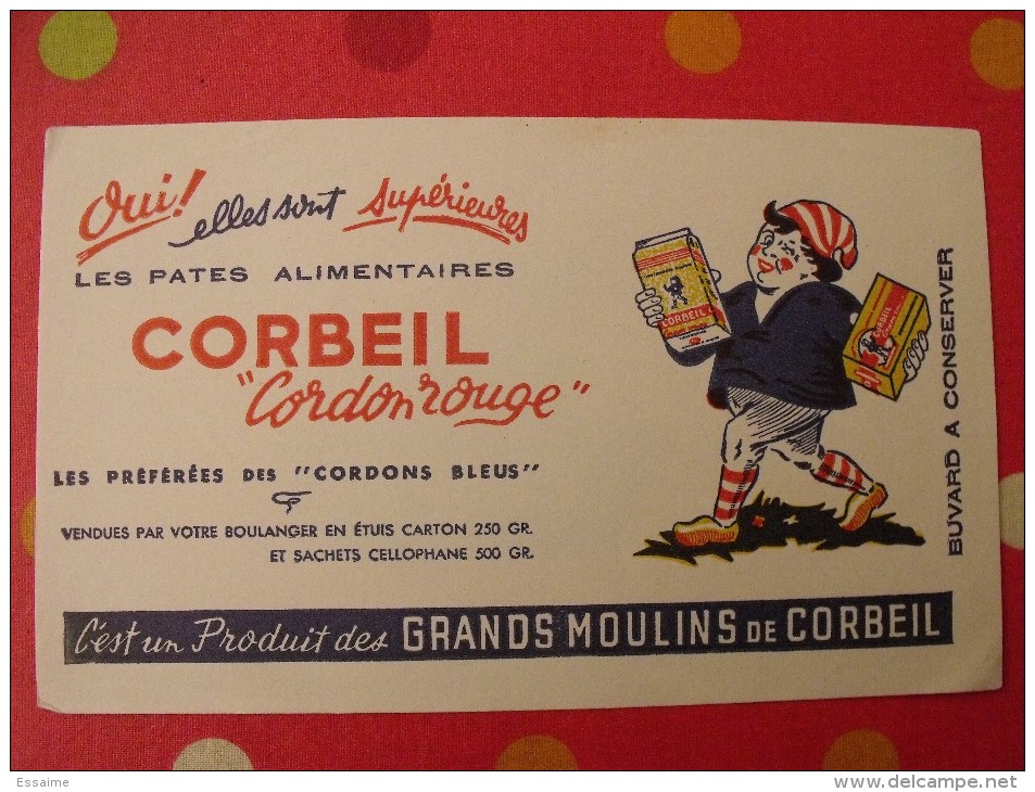 Buvard Pates  Corbeil Cordon Rouge. Grands Moulins. Vers 1950. - P