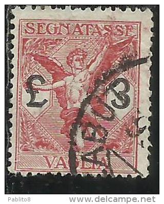 ITALY KINGDOM ITALIA REGNO 1924 SEGNATASSE TAXES TASSE POSTAGE DUE PER VAGLIA LIRE 3 USATO USED OBLITERE´ - Strafport Voor Mandaten