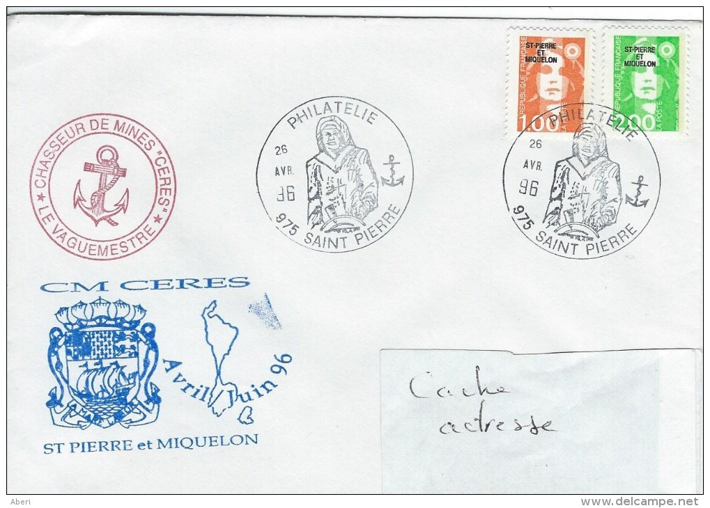 15544  CM CÉRES à St PIERRE Et MIQUELON - 1996 - Covers & Documents