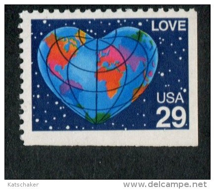 319409018 USA 1991 ** MNH SCOTT 2536 RECHTS EN ONDER ONGETAND LOVE STAMP - Unused Stamps