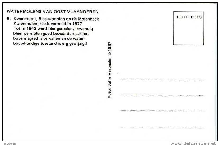 KWAREMONT - Kluisbergen (O.Vl.) - Molen/moulin - Sfeervol Winterbeeld: Biesputmolen In 1987 Met Restant Van Bovenslagrad - Kluisbergen