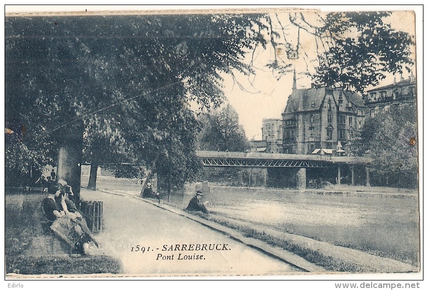 SARREBRUCK  Pont Louise écrite  1926 TTB - Sarrebourg