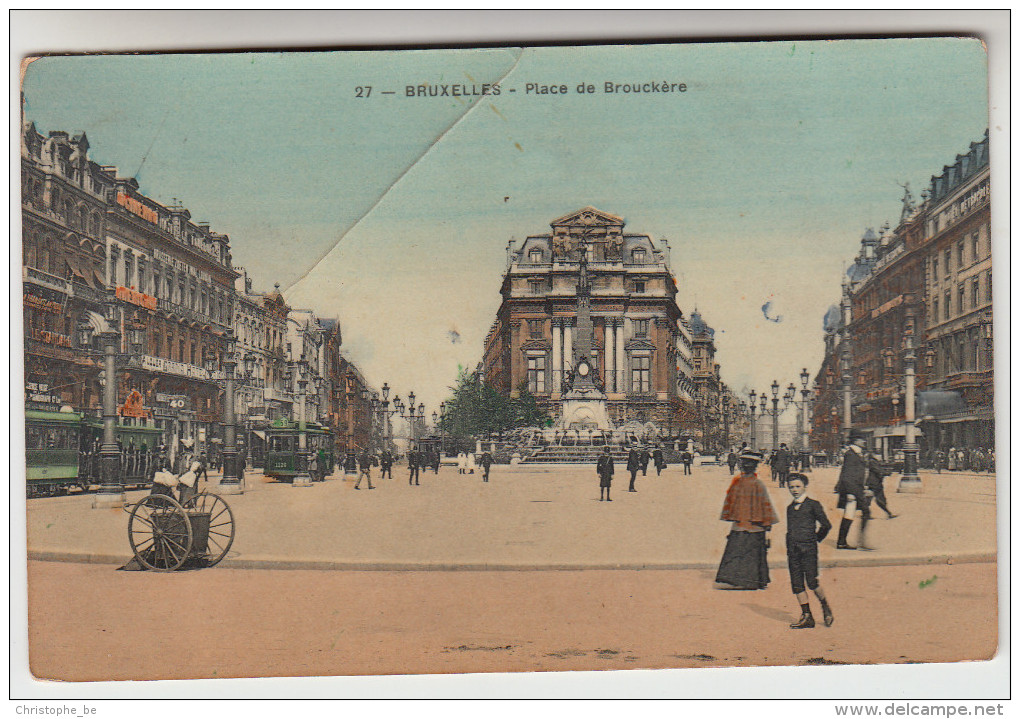 Bruxelles, Place De Brouckère (pk23115) - Marktpleinen, Pleinen