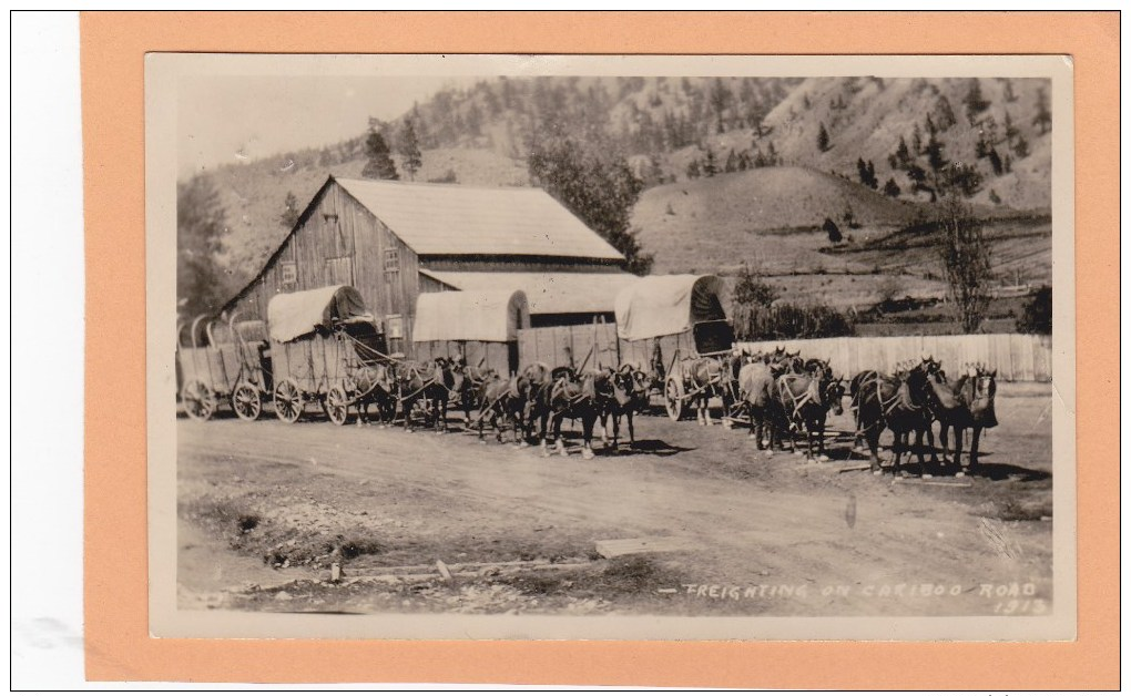 Old Freight Wagons, CLINTON BC Postcard, CARIBOO BRITISH COLUMBIA, CANADA Post Card, Carte Postale - Other & Unclassified