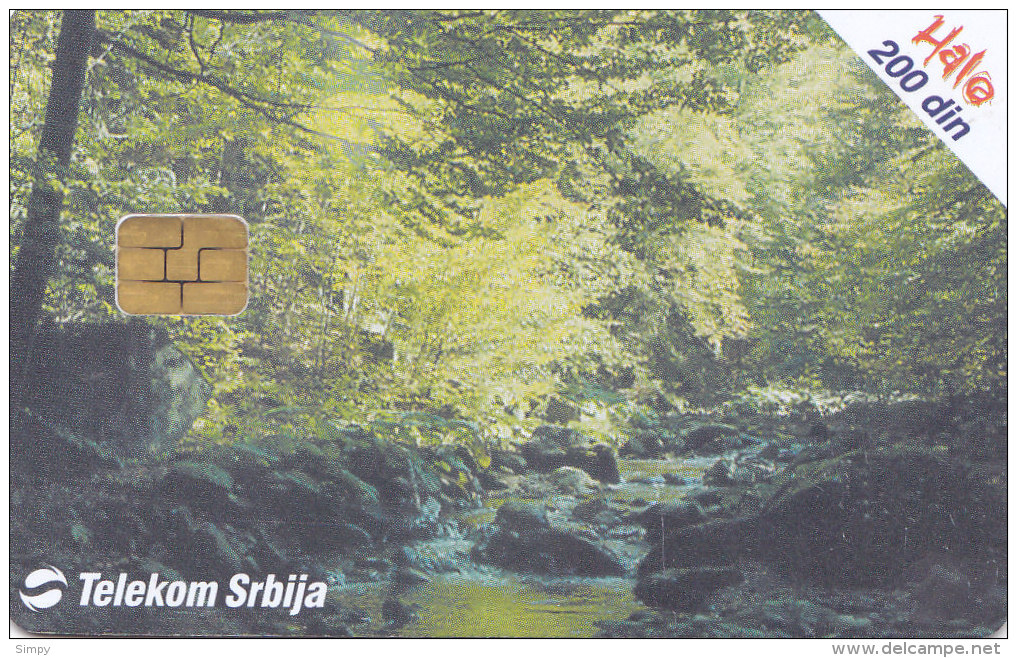 SERBIA  Phonecard With Chip / Forest / River Vu&#269;janka Leskovac / Landscape - Otros – Europa