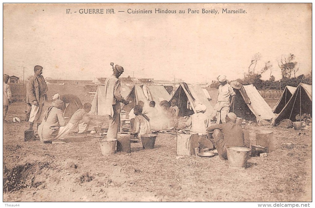 ¤¤   -  17   -   MARSEILLE   -   Guerre 1914  -  Cuisiniers Hindous Au Parc Borély   -  ¤¤ - Parks