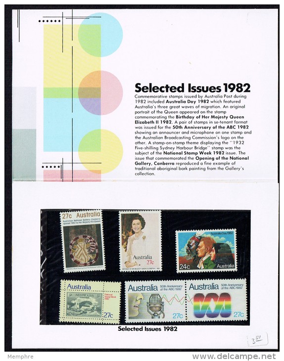 1982  Selected Commemorative IssuesSet Of 6  In Presentation Pack - Presentation Packs