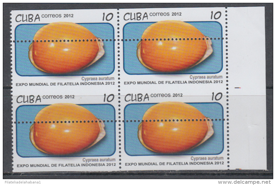 2012.211 CUBA MNH PROOF ERROR BLOCK. PERFORATION ERROR. INDONESIA. SNAILS - Imperforates, Proofs & Errors