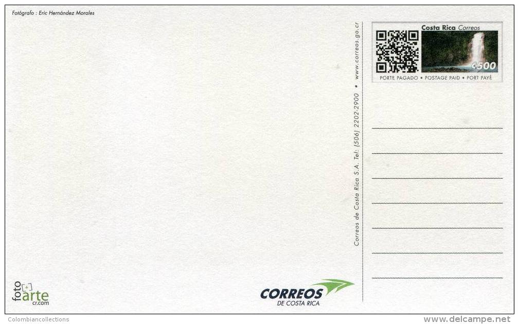 Lote PEP859, Costa Rica, Entero Postal, Postal Stationary, Catarata Rio Celeste, Waterfall - Costa Rica