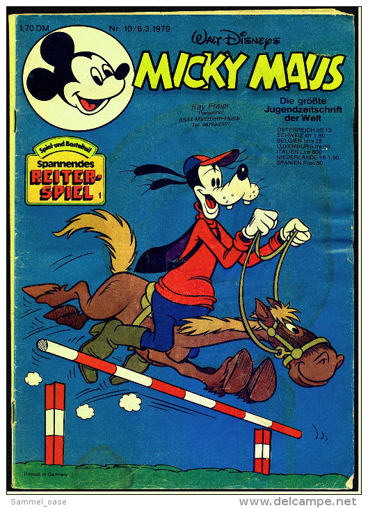 2 X Micky Maus Comic  -  Nr. 10 Von 1976  -  Nr. 10 Von 1979 - Micky Maus