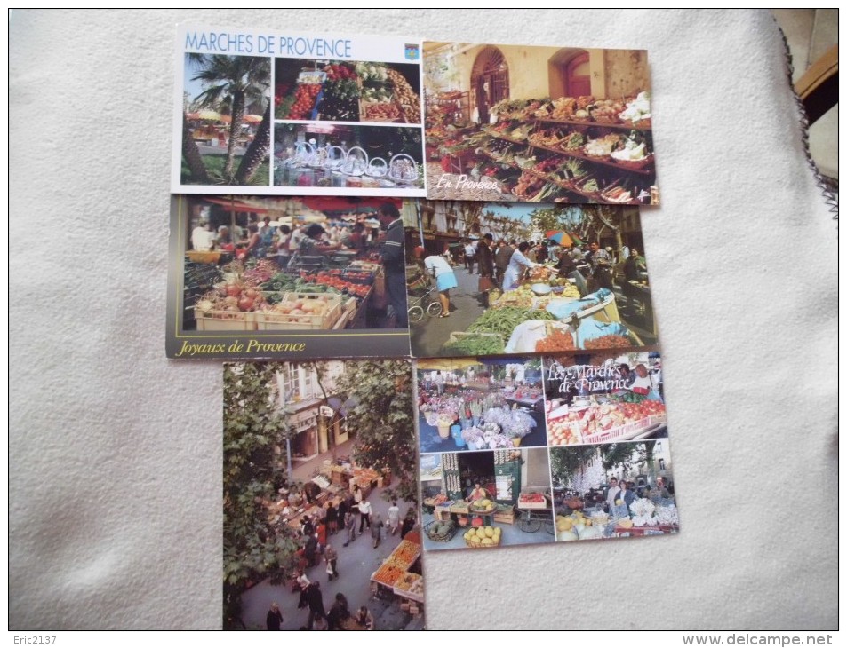 LOT DE 6 CARTES ...MARCHES DE PROVENCE...... - 5 - 99 Postcards