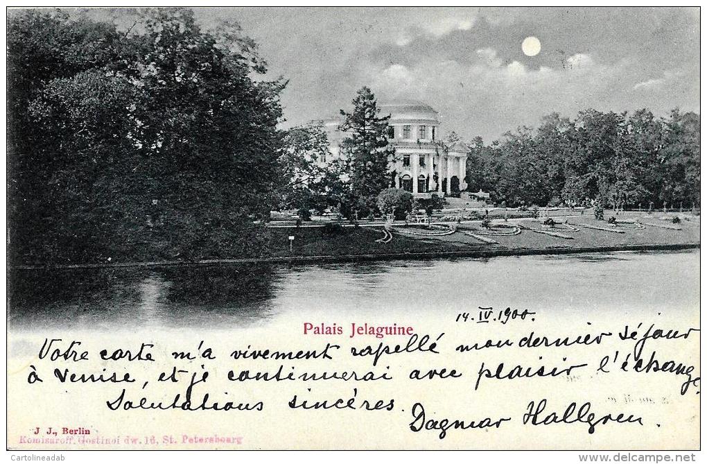 [DC4780] CARTOLINA - RUSSIA - PALAIS JELAGUINE - PERFETTA - Viaggiata 1900 - Old Postcard - Russia