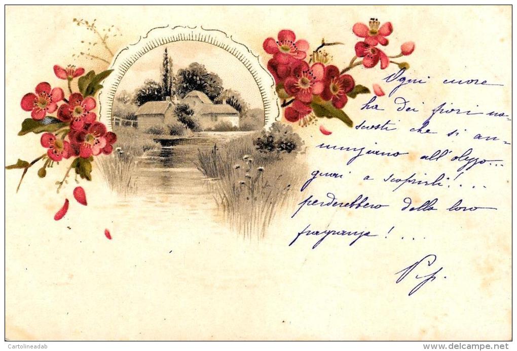 [DC4788] CARTOLINA - FIORI - CAMPAGNA - Viaggiata - Old Postcard - Altri & Non Classificati