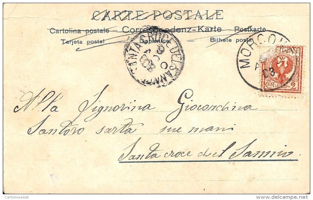 [DC4810] CARTOLINA - ILLUSTRATA - COPPIA IN RELAX - Viaggiata 1903 - Old Postcard - Coppie