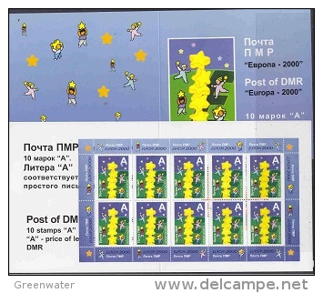 Europa Cept 2000 Transdniestria Booklet With Sheetlet Of 10v ** Mnh (F4329E) - 2000