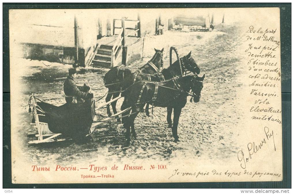 CPA " Type De Russie" Oblitéré Bapwaba N°2 ( Varsovie Poste N°2) En 1903 Pour La France - Lm19801 - Briefe U. Dokumente