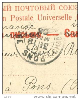 CPA " Type De Russie N°144" Oblitéré Bapwaba N°3 ( Varsovie Poste N°3) En 1903 Pour La France - Lm1980 - Briefe U. Dokumente